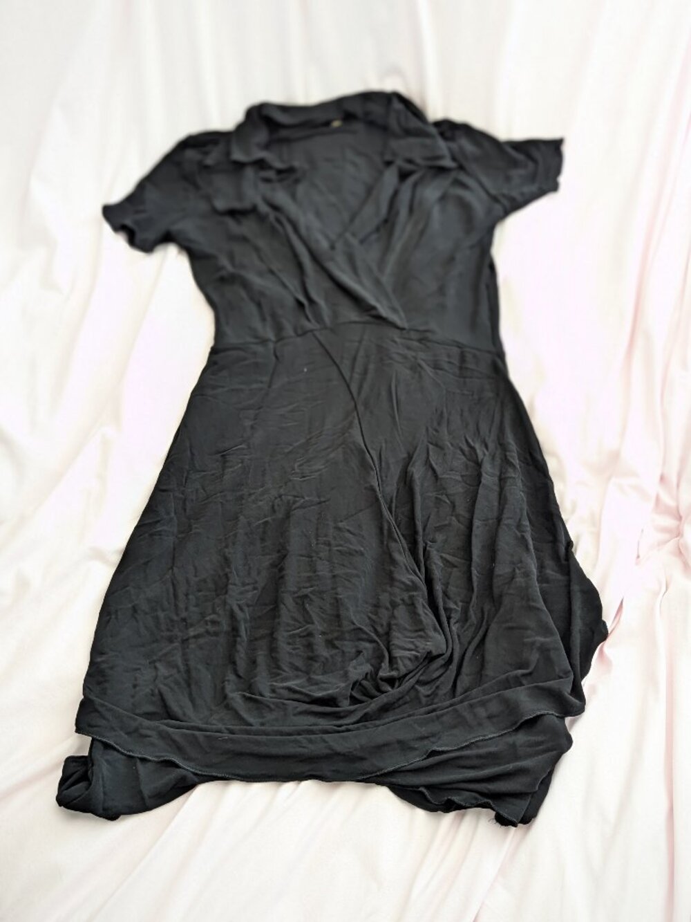 Diesel Black Gold Black NWOT Wrap Midi Dress XS